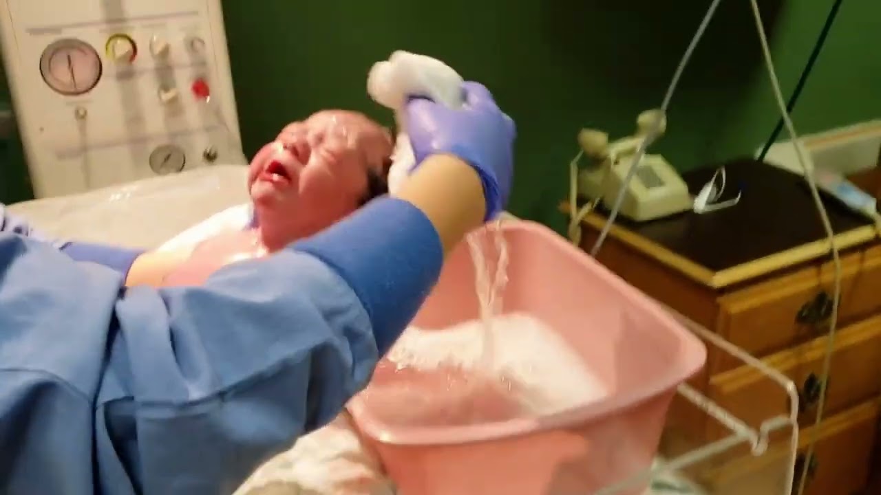 cute baby/first bath 🛁 not so happy about it!! #cute #baby