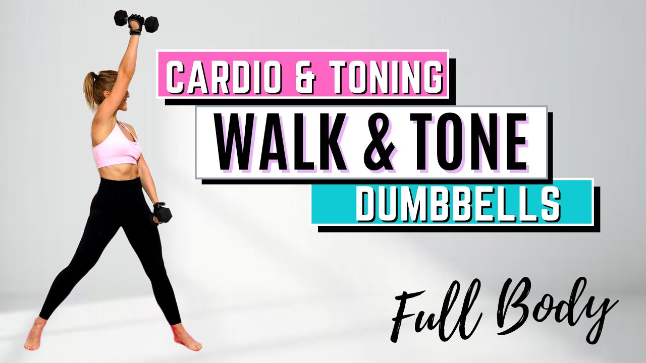 🔥WALK & TONE Dumbbell Workout🔥Full Body Toning🔥Cardio & Strength🔥Burn Fat & Build Muscle🔥