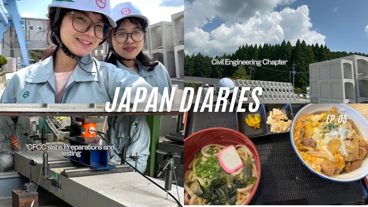 【Japan Diaries_EP05】 Slab test preparation at factory// Civil Engineering Life in Japan