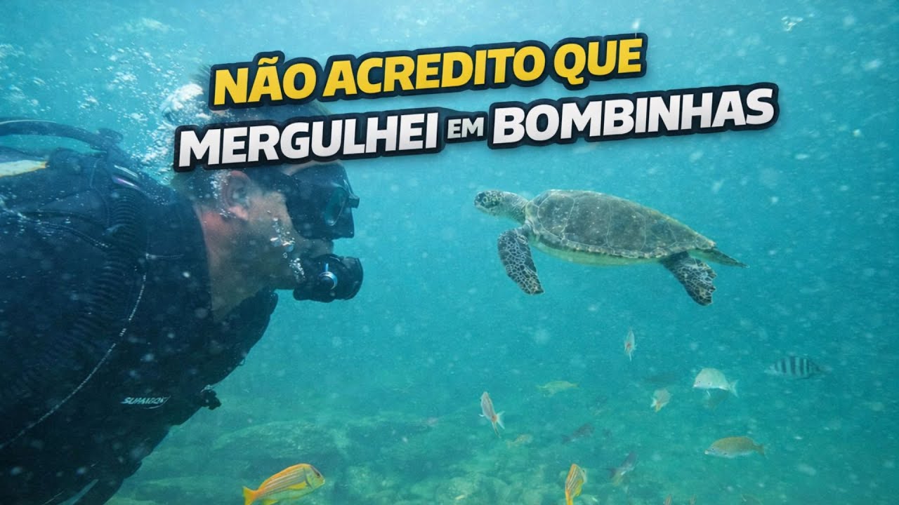 NÃO ACREDITO QUE MERGULHEI EM BOMBINHAS 😱🐢 | Meu Primeiro Mergulho no Mar