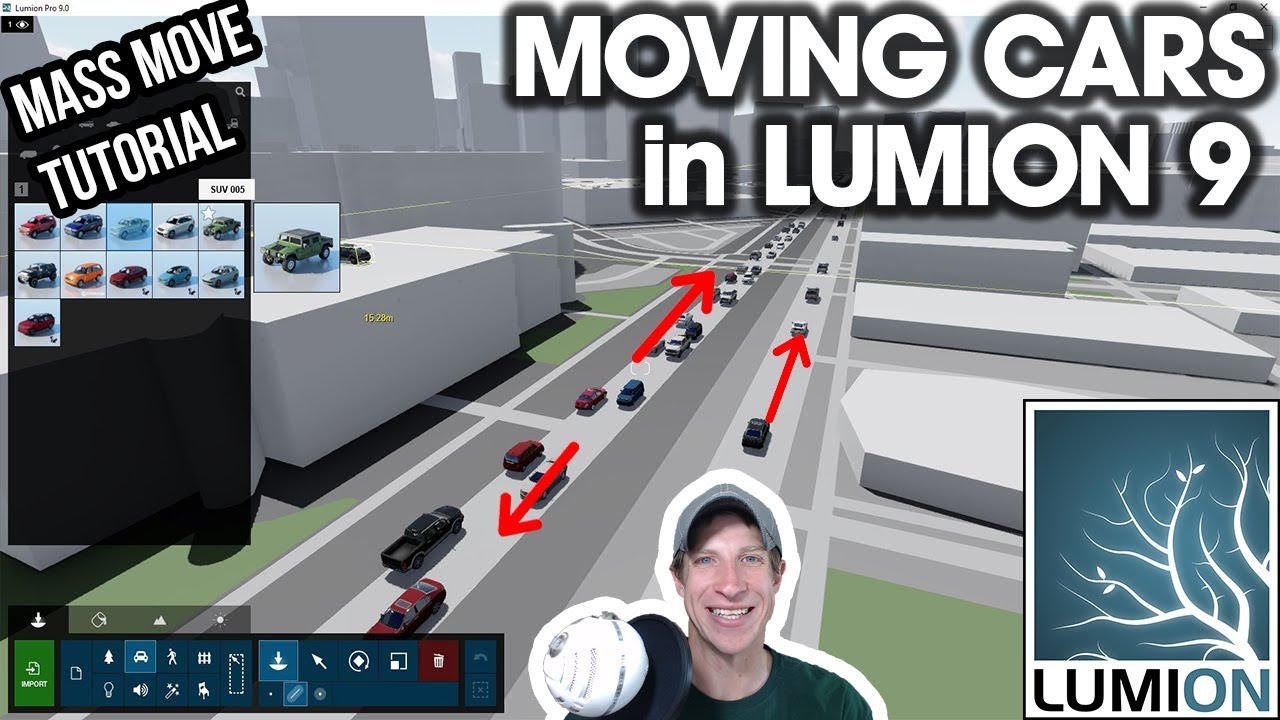 ДВИЖУЩИЕСЯ МАШИНЫ в Lumion 9 с помощью Mass Move — Учебное пособие по анимации Lumion