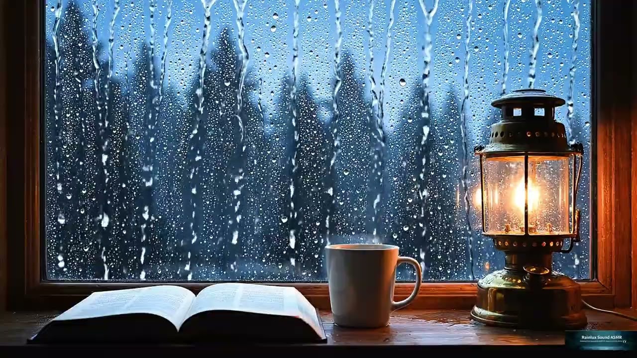 10 Hours Heavy Rain on Window | Seamless ASMR Rain Sounds for Deep Sleep & Insomnia