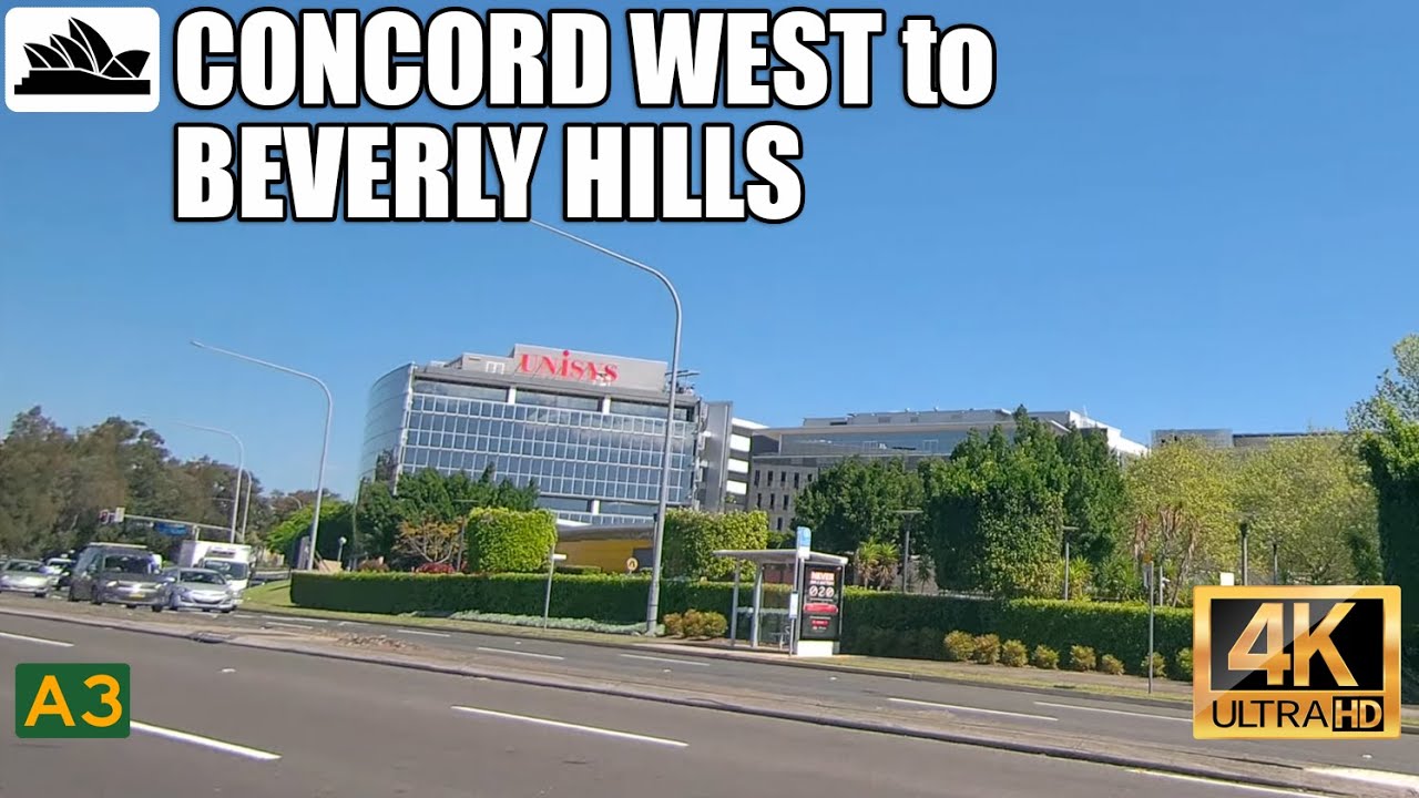 4K Sydney drive: Concord West to Beverly Hills via A3
