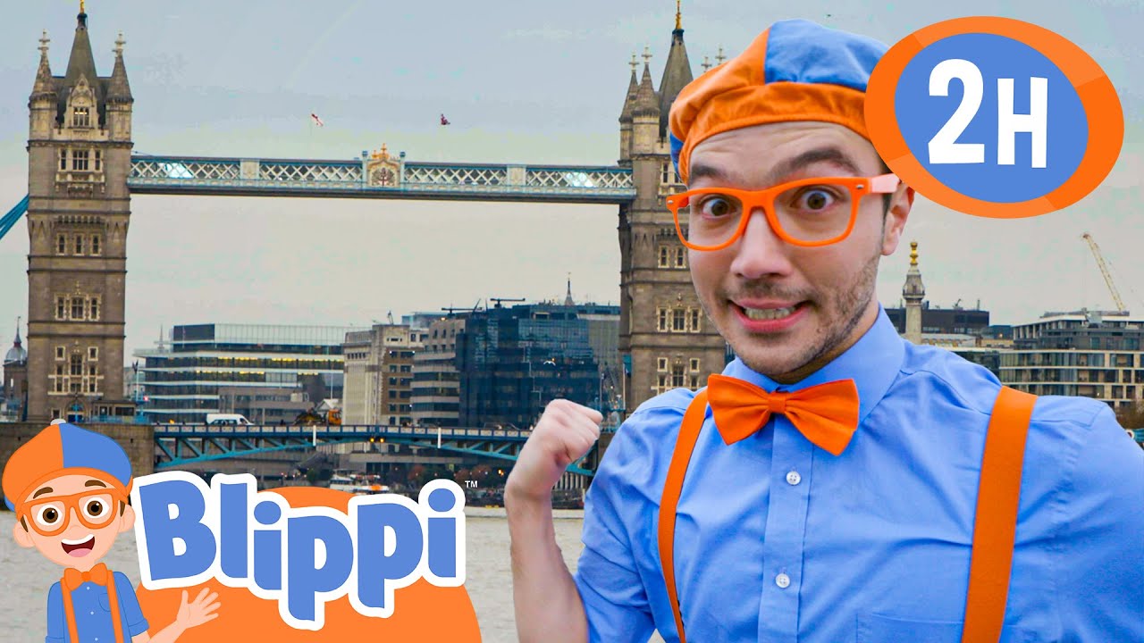 Blippi Visits The London Bridge! | Blippi Painting for Kids  | Moonbug Kids - Art for Kids 🖌️