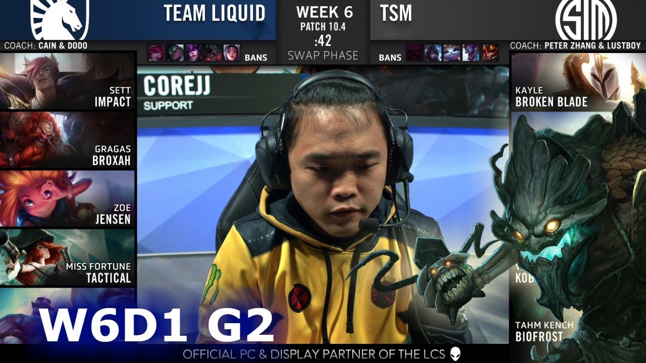 Team Liquid vs TSM | Week 6 Day 1 S10 LCS Spring 2020 | TSM vs TL W6D1