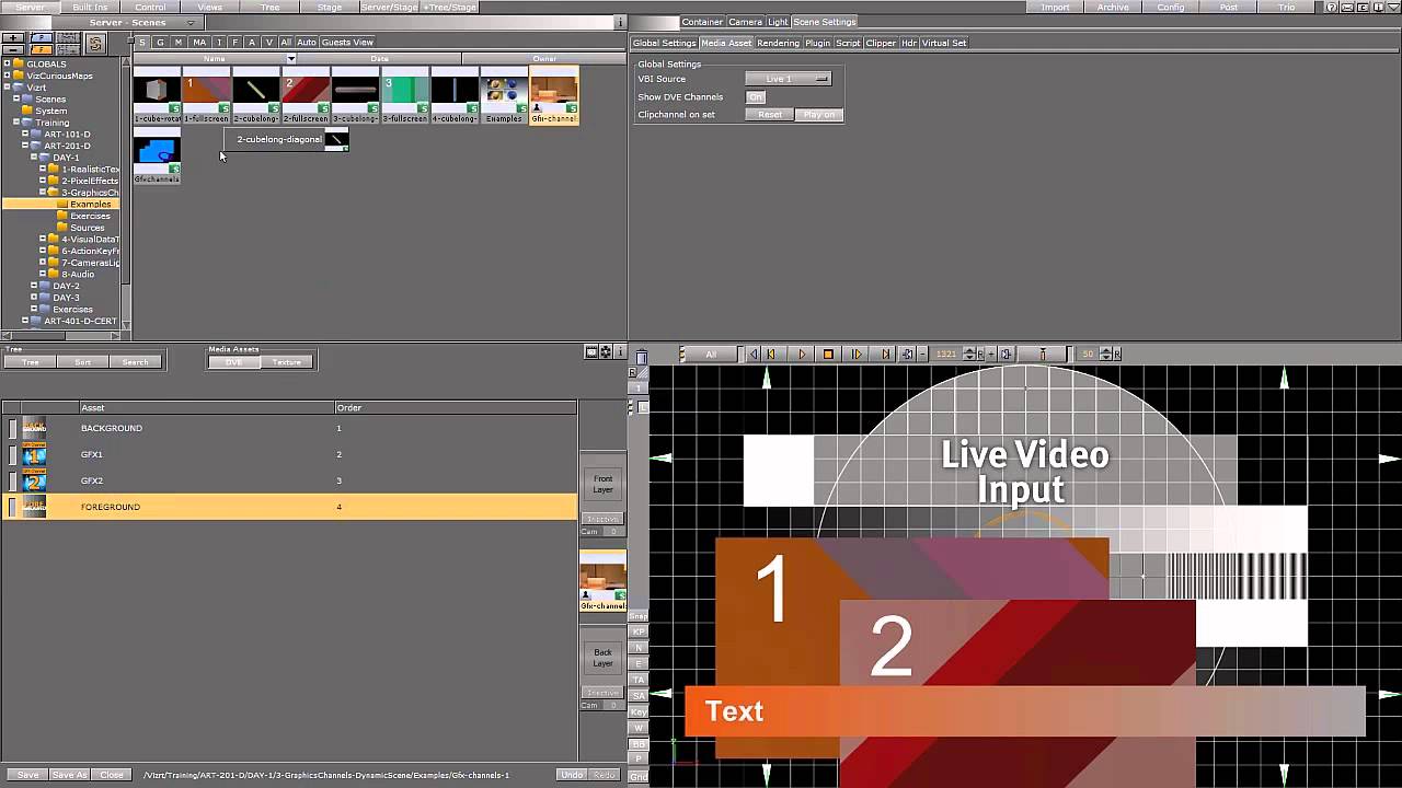 Vizrt Introduction to Graphics Channels