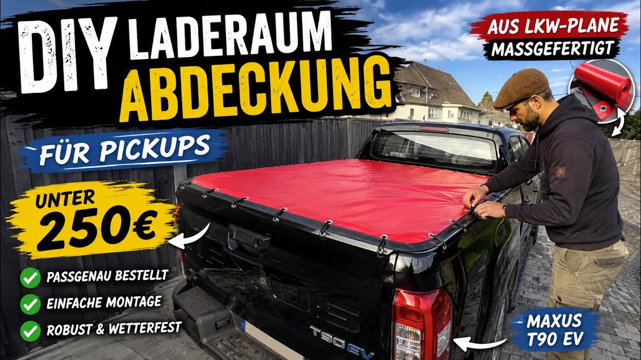 Hasenbau Technik – Universelle DIY Laderaumabdeckung für Pickups (unter 250 €) Maxus T90 ev