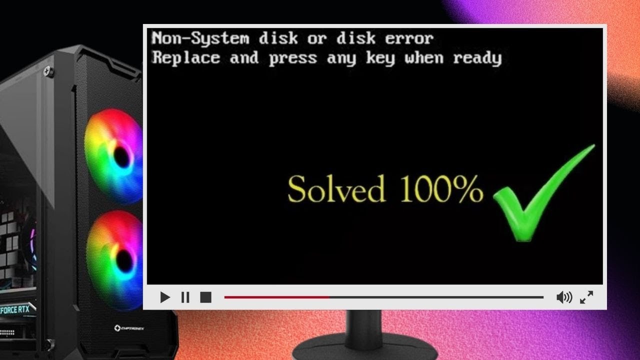 100% Fix Non-System disk or disk error | replace and strike any key when ready HP Desktop Disk Error