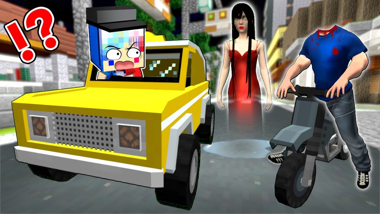 夜中のタクシー運転手として働いた結果…⁉️🚕【マイクラ Minecraft】ぽっぴんず