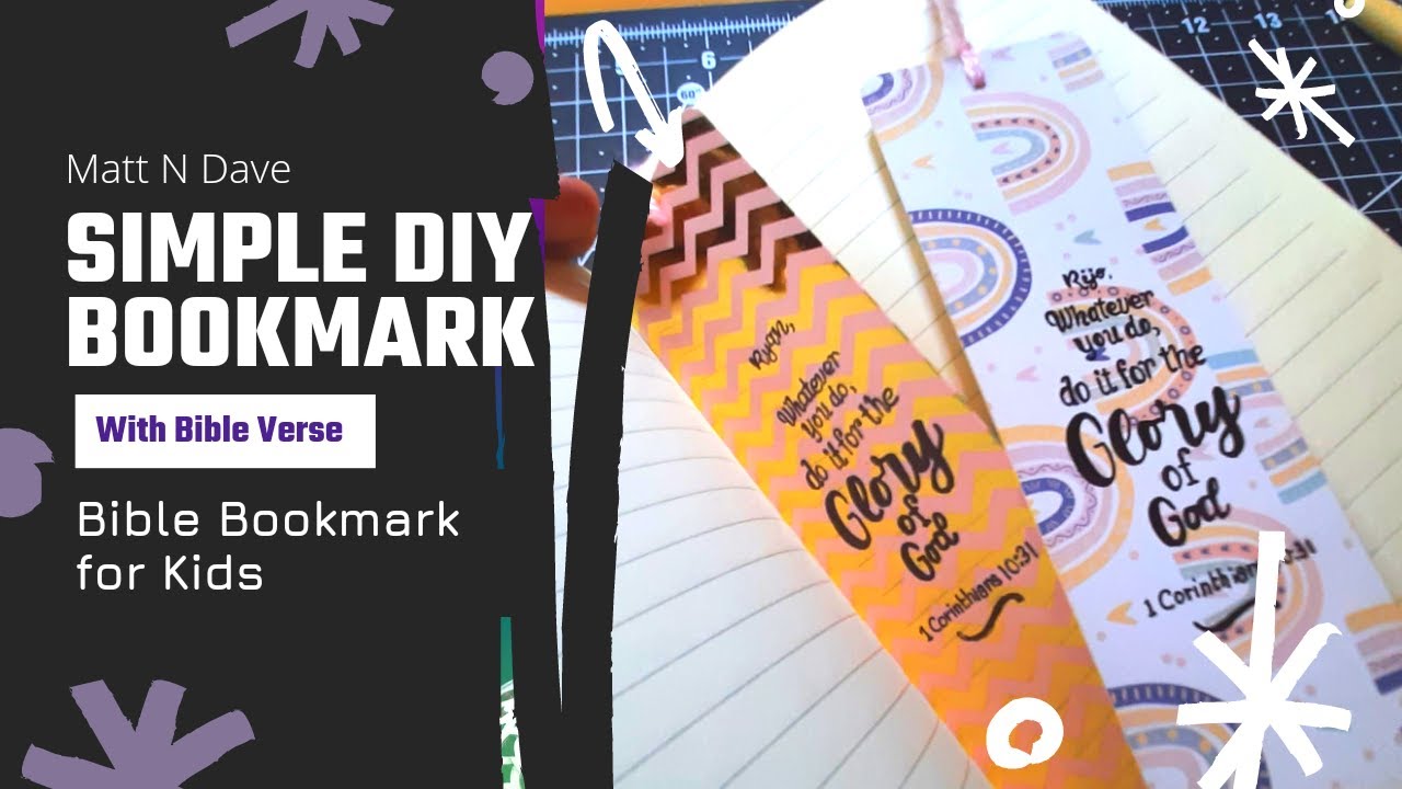 DIY Bookmarks with Bible Verse | Scripture Bookmarks with Cards | Christian Crafts @Garlender