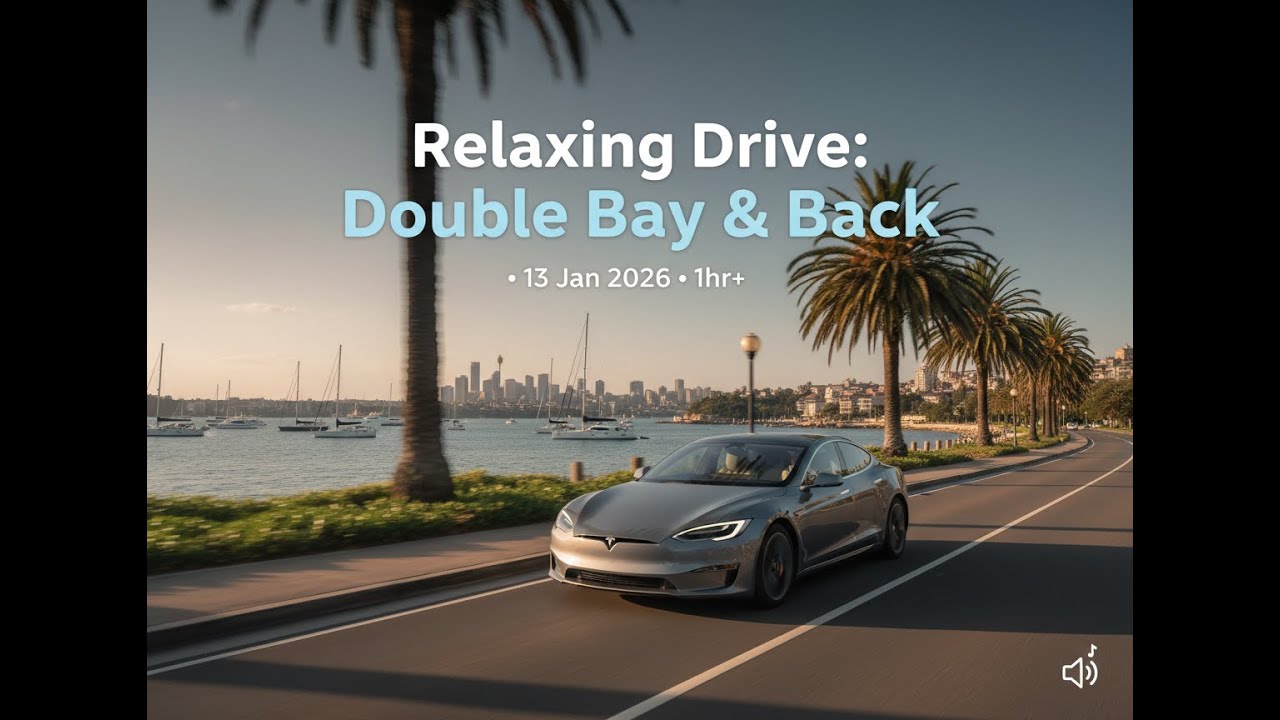 Relaxing Sydney Drive 🚗 Ryde ↔ Double Bay Morning & Evening Commute  with Music 40Km taking 55Min