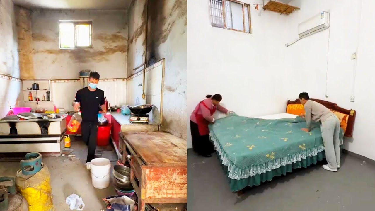 After graduating from college~ The boy cleaned and renovated his mother's house Makeover Room