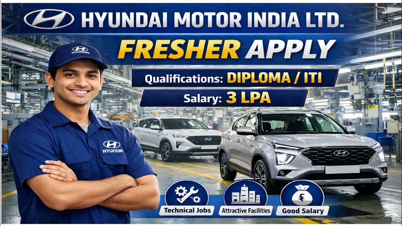 Hyundai Motor India Ltd. Job | Fresher | Diploma/ITI | 2026 Apply Now