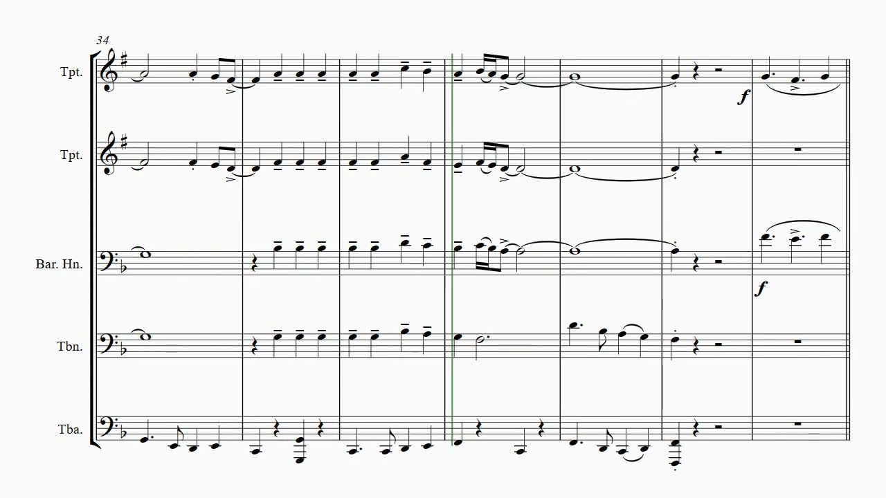 Über den Wolken - Reinhard Mey - Brass Quintet - F