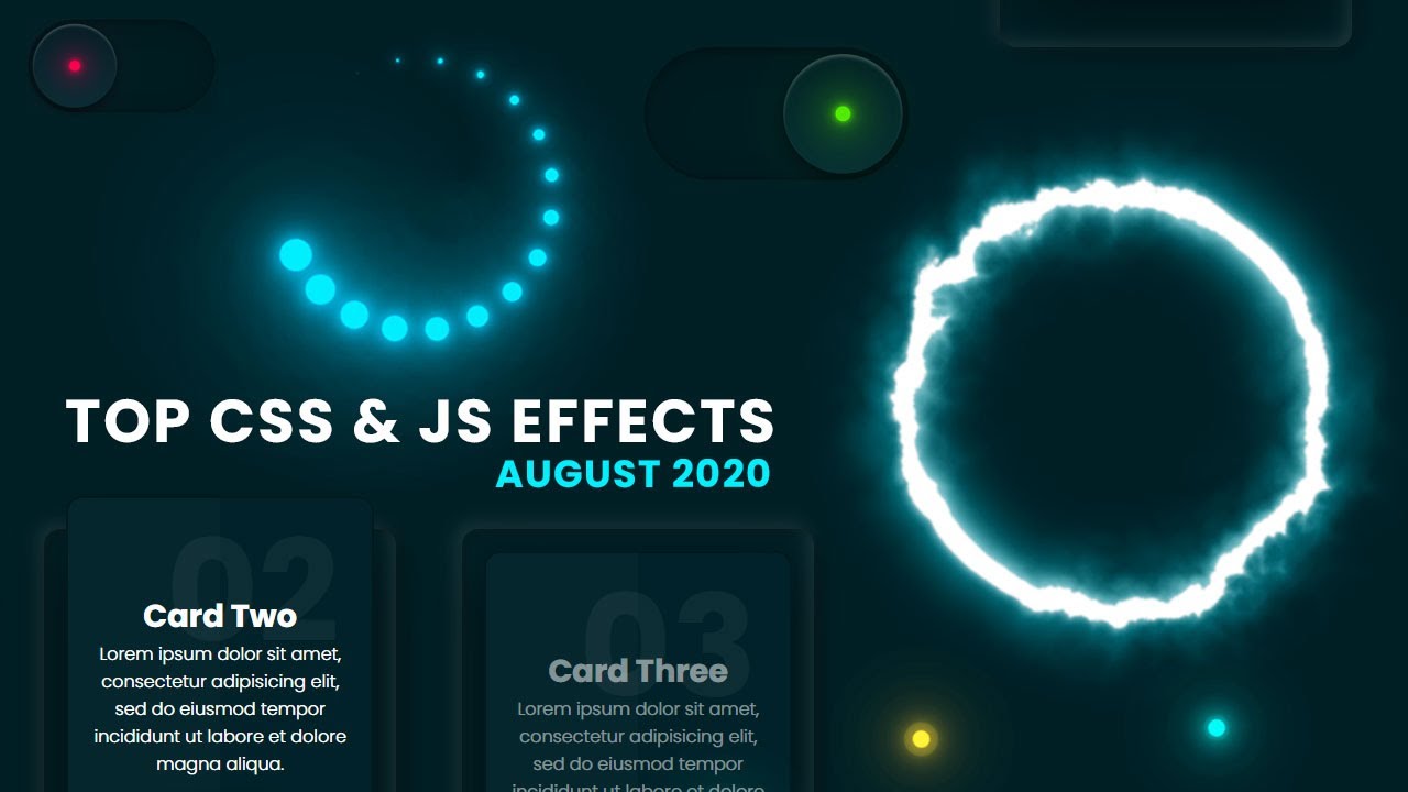 Top CSS & Javascript Animation & Hover Effects | August 2020
