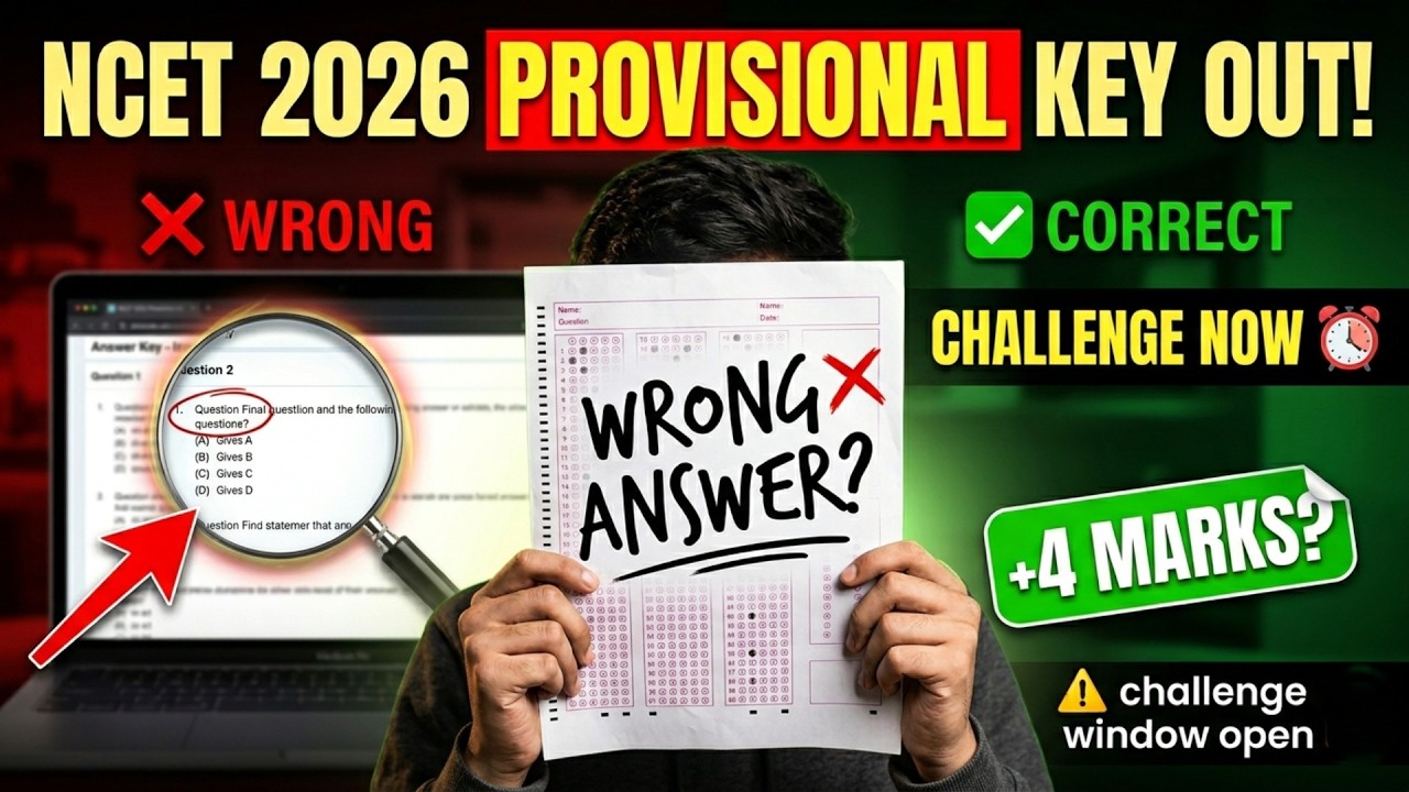 NCET 2026 Provisional Answer Key OUT! | How to Challenge & Get +4 Marks Now!