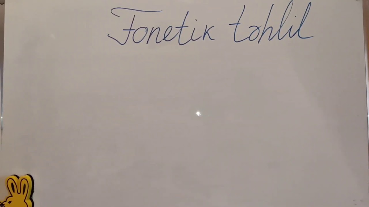 Azerbaycan dili Fonetik tehlil