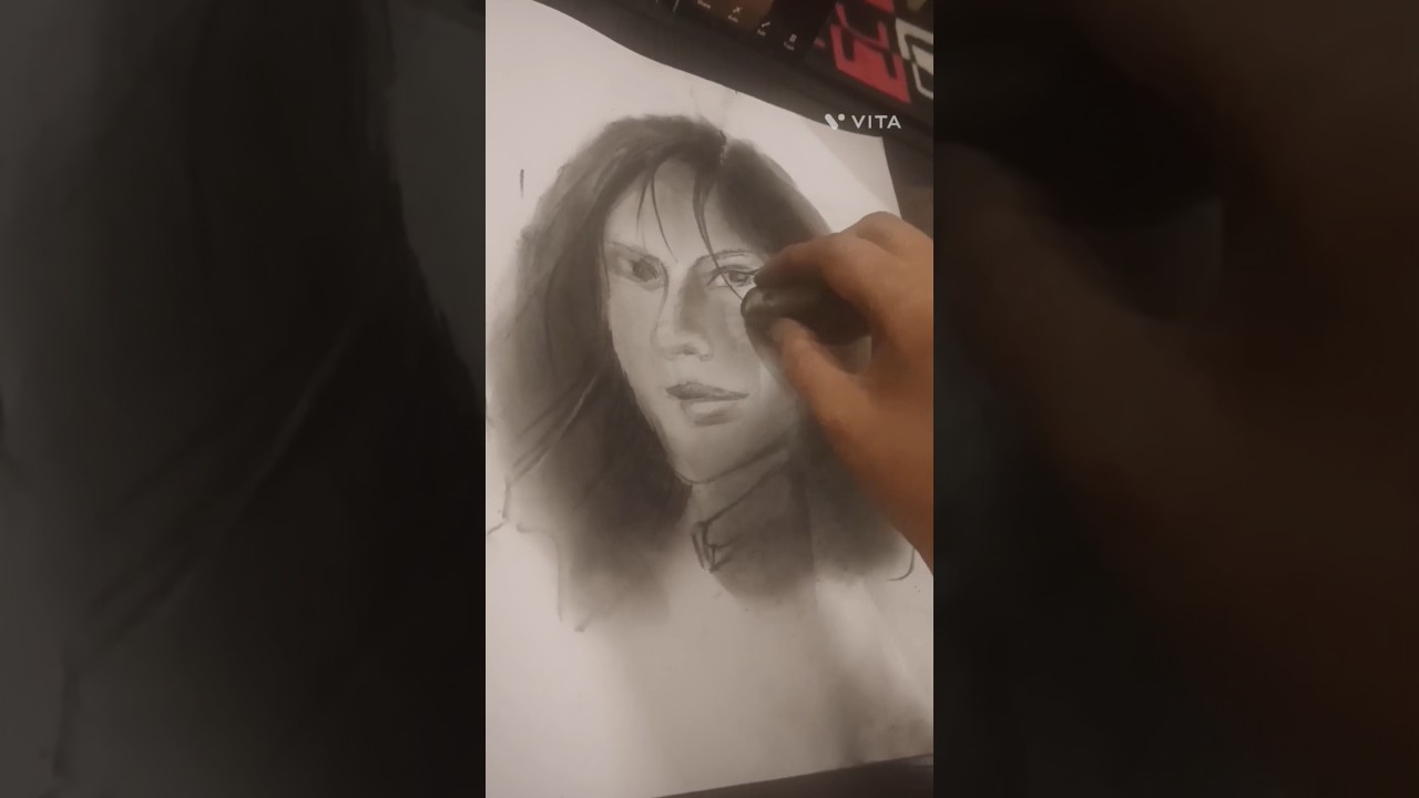 how to draw portrait in easy way/pencil sketch/shorts