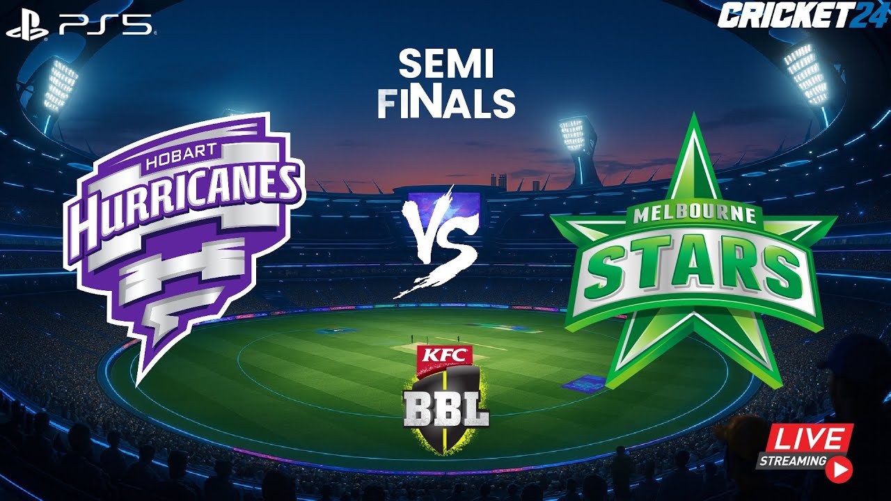 LIVE🔴Hobart Hurricanes vs Melbourne Stars BBL match | Cricket24 gameplay