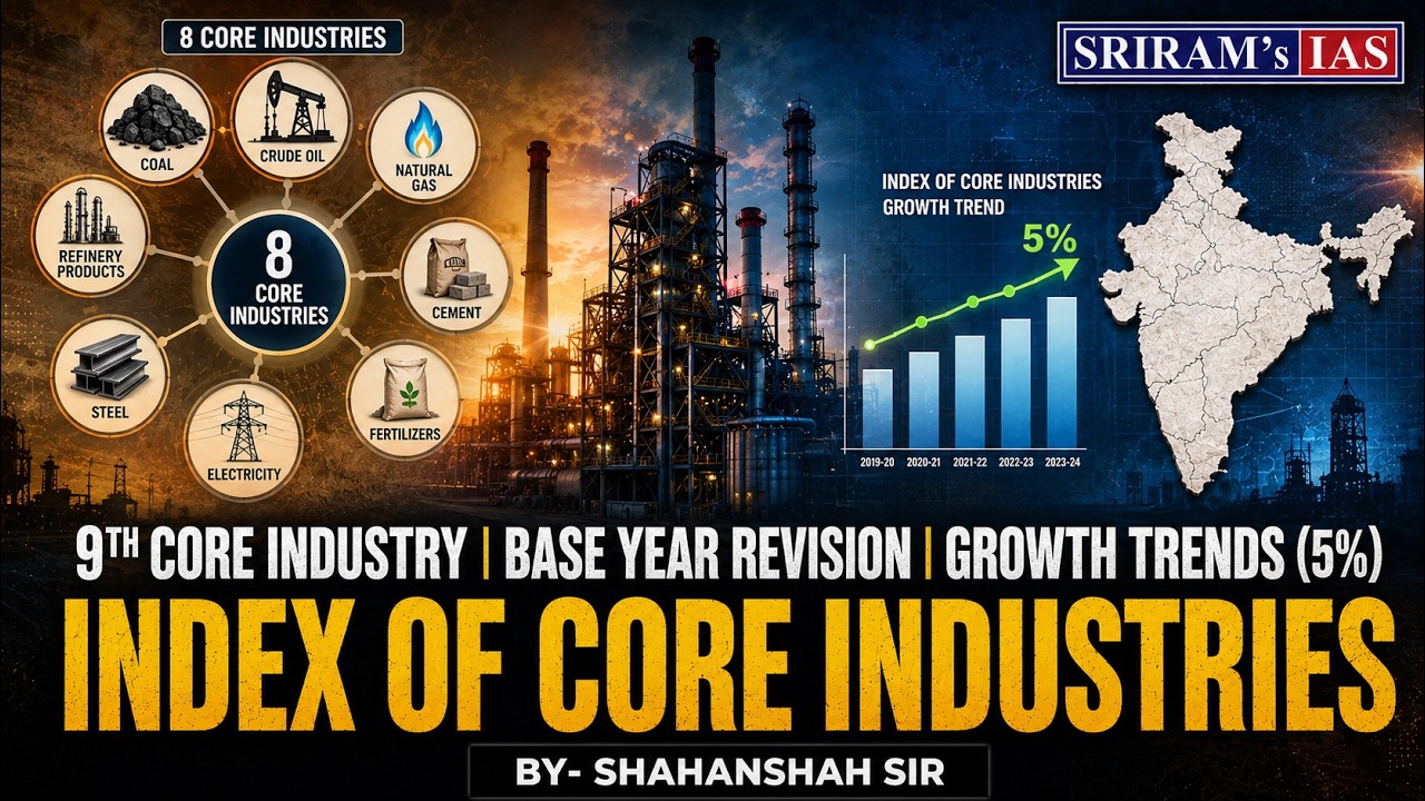 Index of Core Industries (ICI): Ninth Core Industry, Base Year Revision 2022-23, Growth Trends (5%)