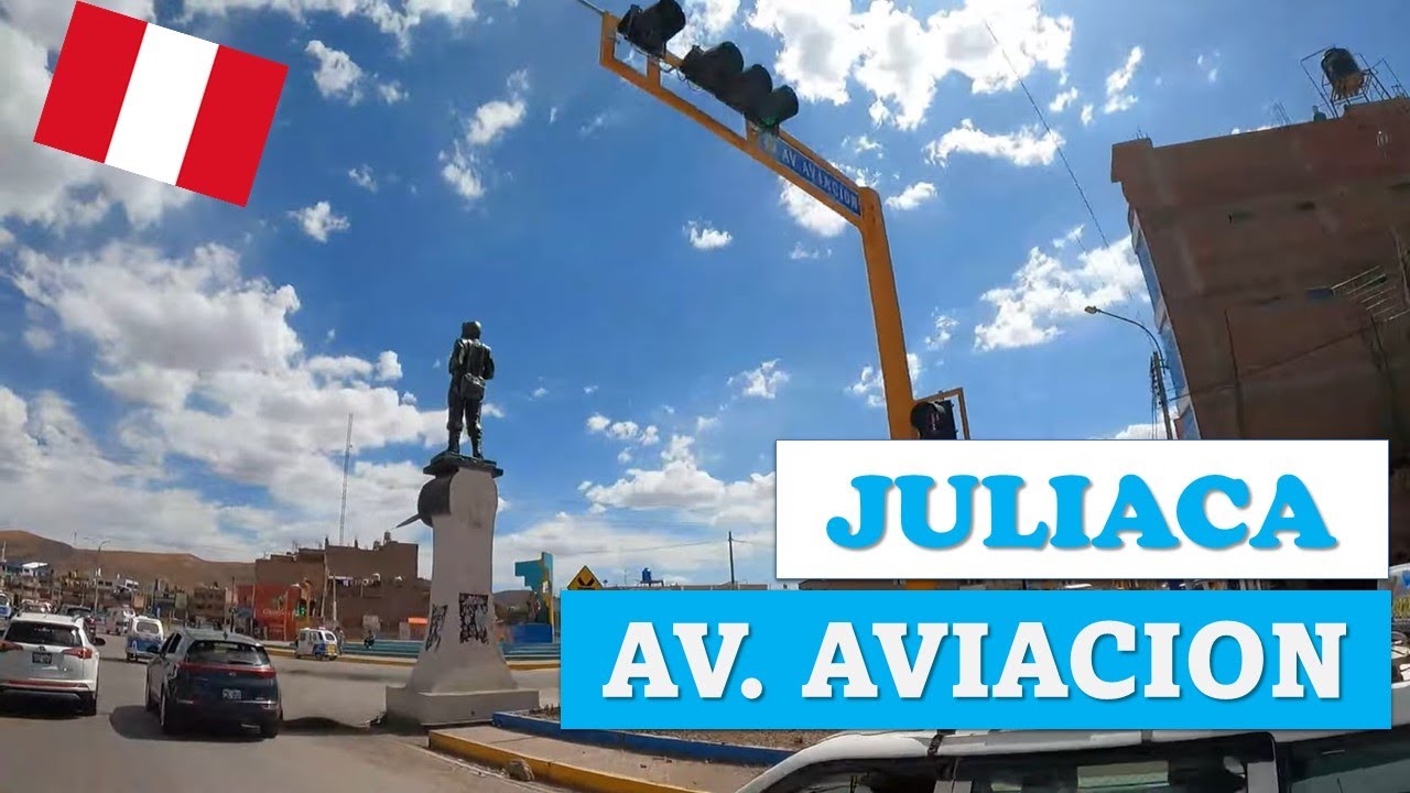 PUNO : Ruta del Aeropuerto Inca Manco Capac al parque del músico - Juliaca Perú