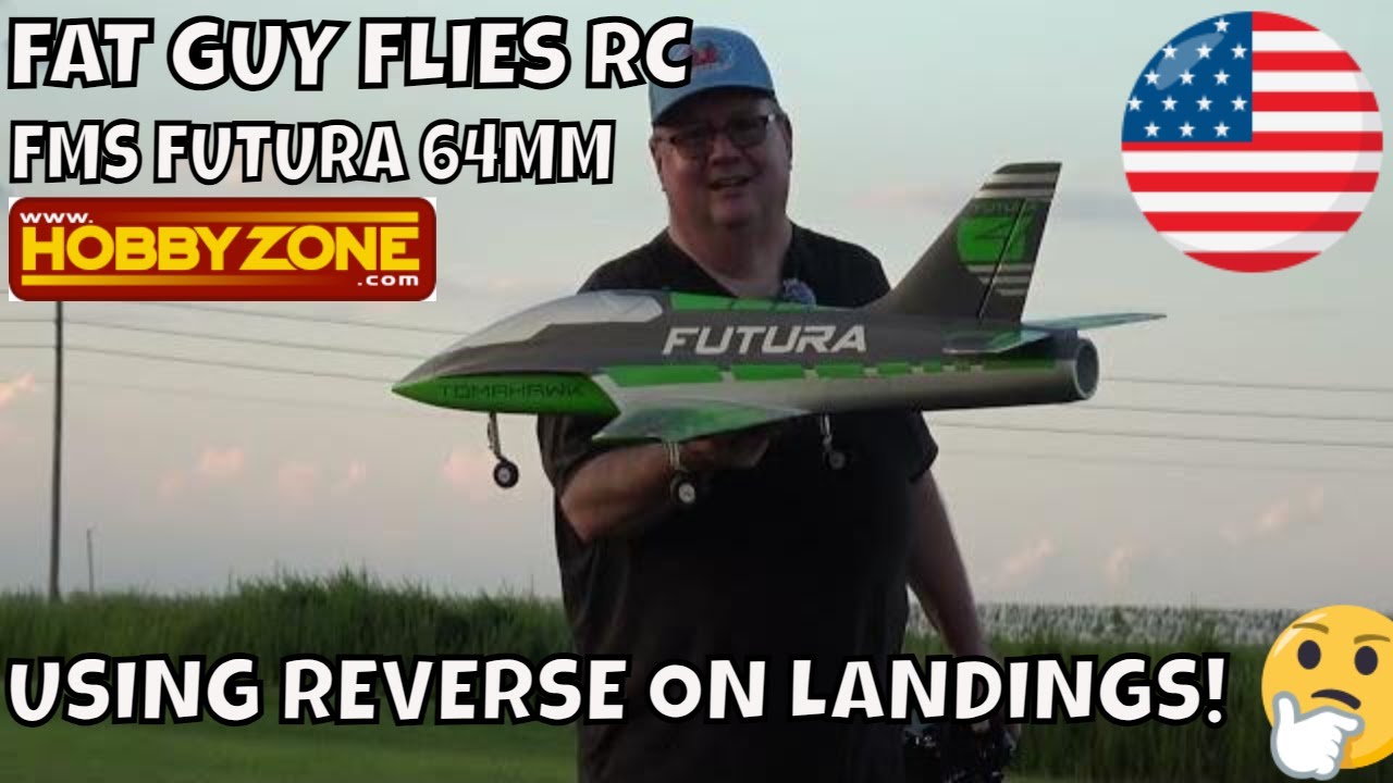 FMS Futura 64mm Using Reverse on landings by Fat Guy Flies RC