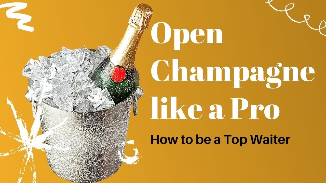 Sparkling Wine Service for Restaurant Servers. How to open a champagne bottle.