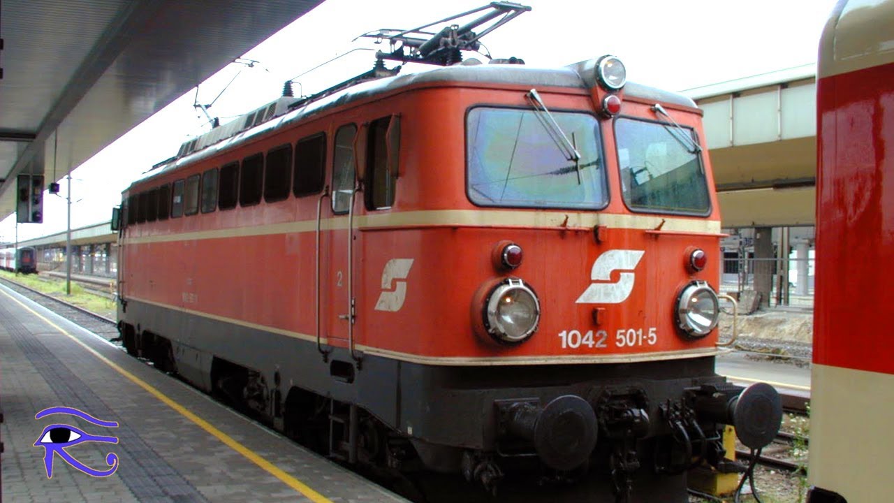 Hbf Linz ÖBB Eisenbahnalltag Schnappschüsse Juni 2004 mit 1044, 1042, 1116, 4010, 2070, DB 401, 1020