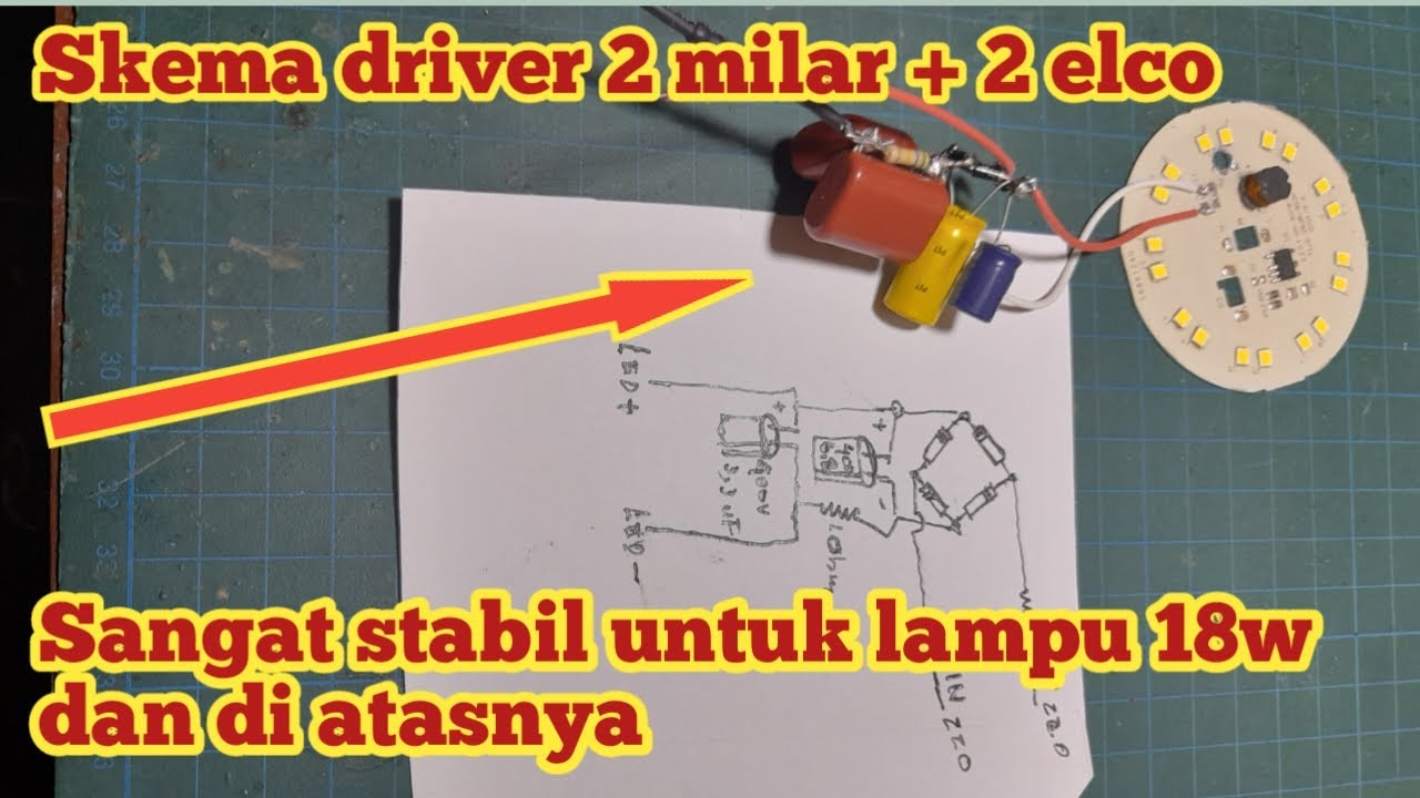 Driver LED 2 milar + 2 elco full skema