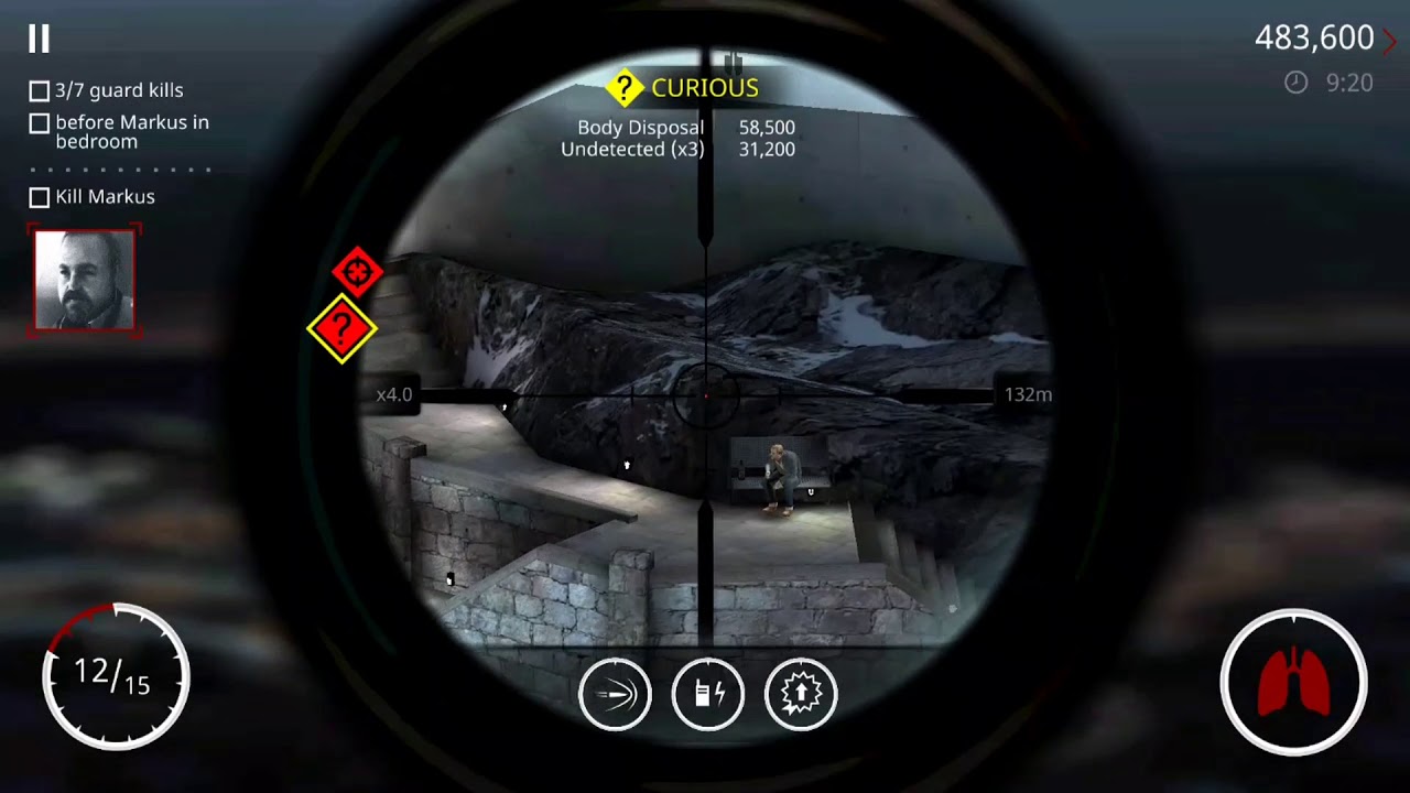 Hitman Sniper - kill 7 guards before Markus Krug gets to the bedroom
