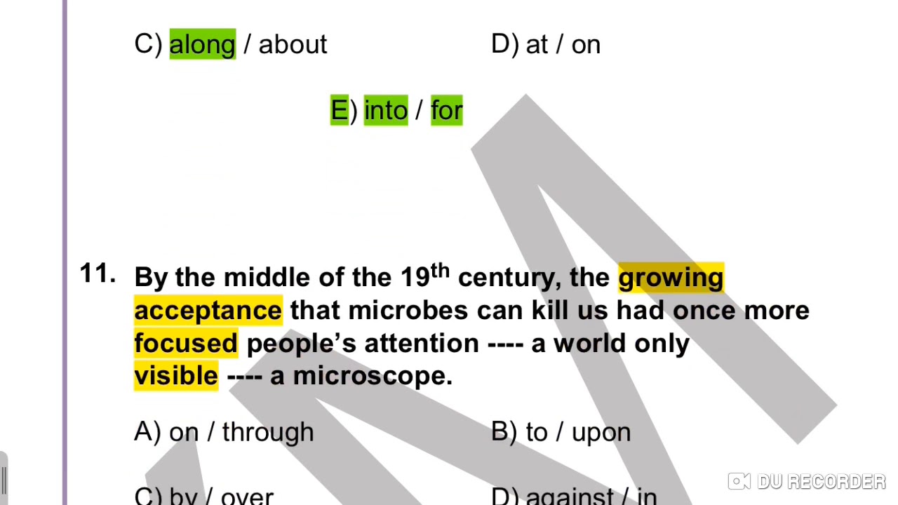 2016 İlkbahar YDS Gramer Soruları (7-16)