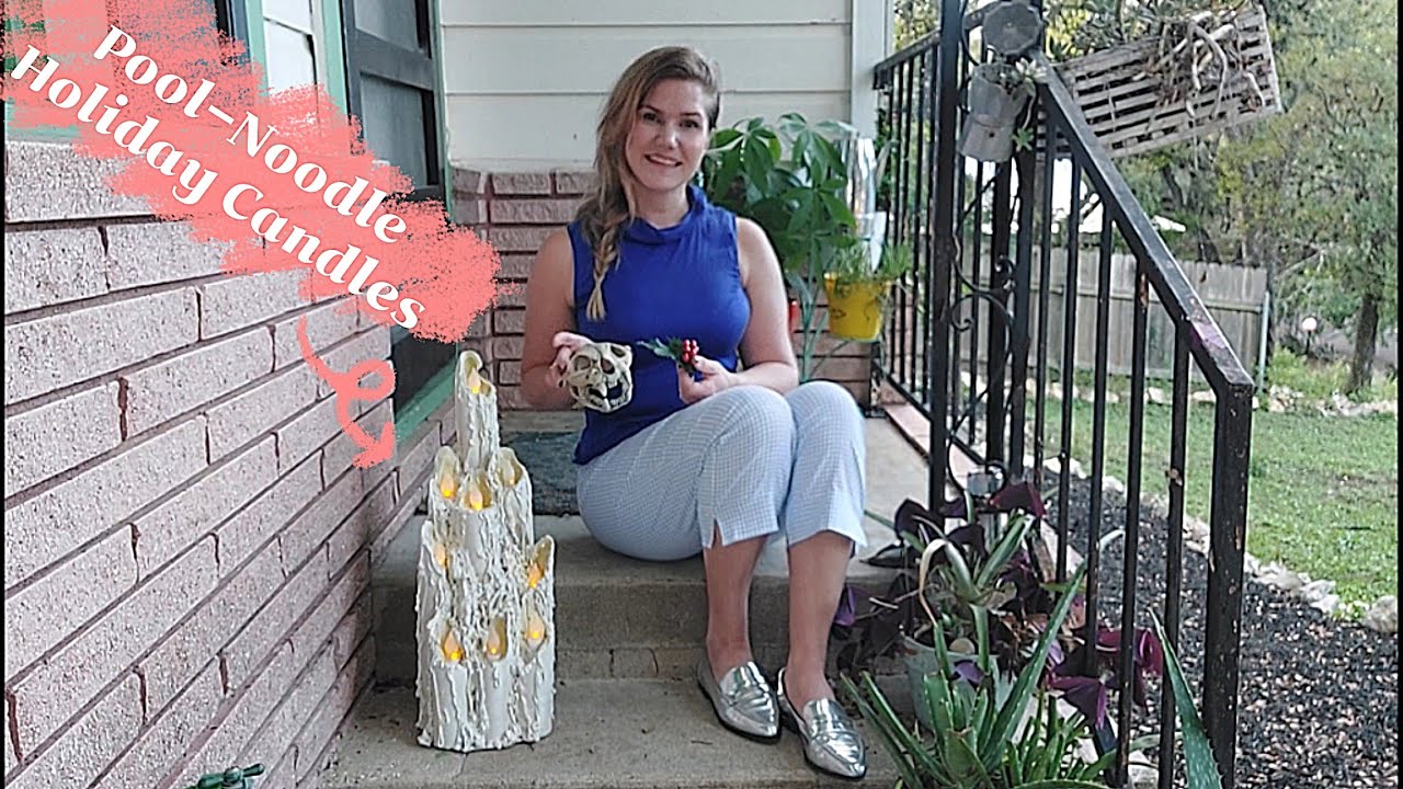 DIY GIANT Holiday Candles out of Pool-Noodles - Retro Time Machine