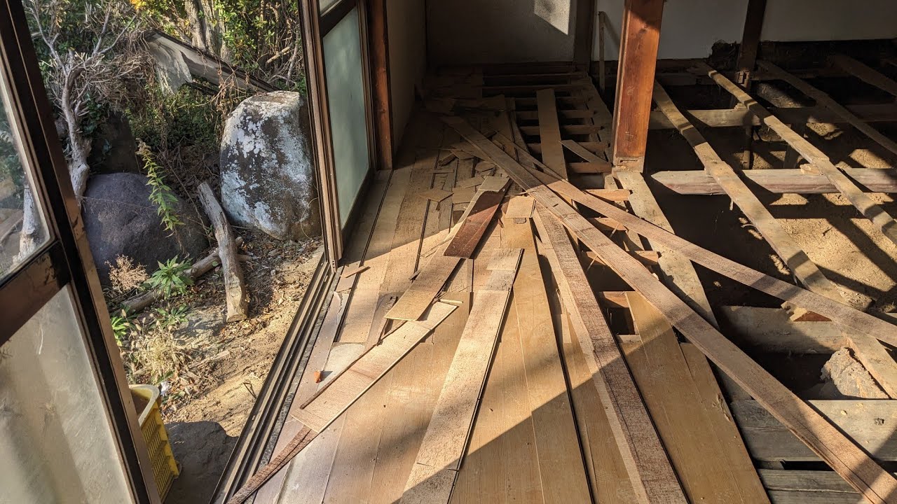 築100年の古民家再生【縁側解体と拭き掃除】そろそろ掃除も終わる