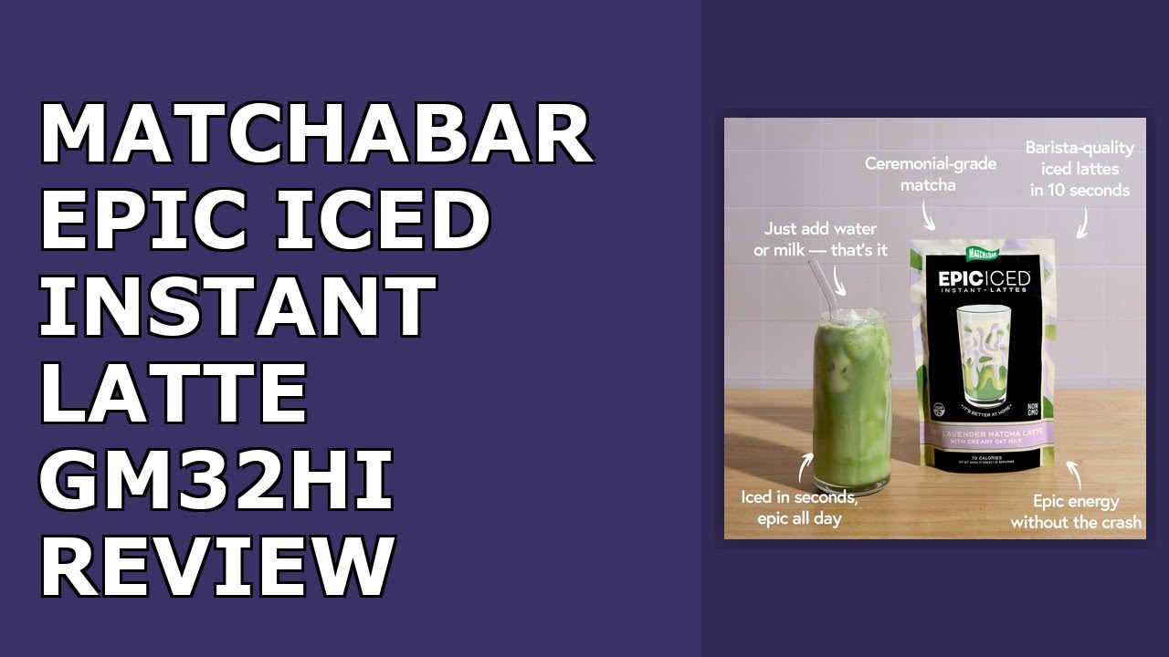 Matchabar Epic Iced Instant Latte Powder | Lavender Oat Matcha w/Oat Milk Base | Low Sugar, Review