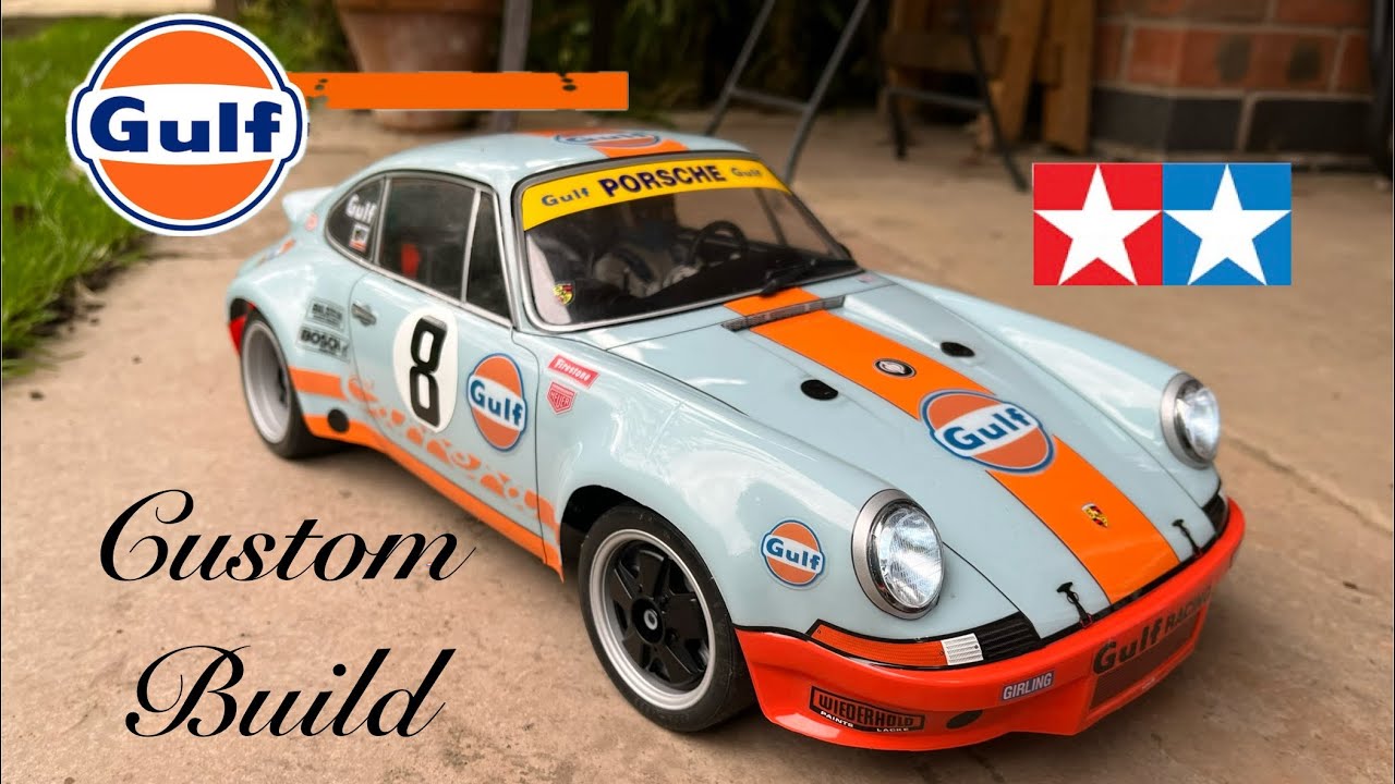Tamiya TT-02 Custom build RC Porsche 911 RSR Gulf Livery with full Hop-ups and upgrades.