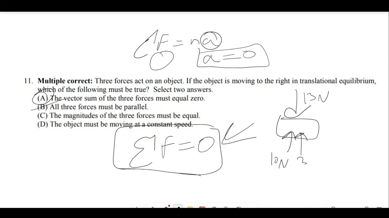 AP Physics 1 Unit 2: Dynamic Practice Problem Walkthrough #10