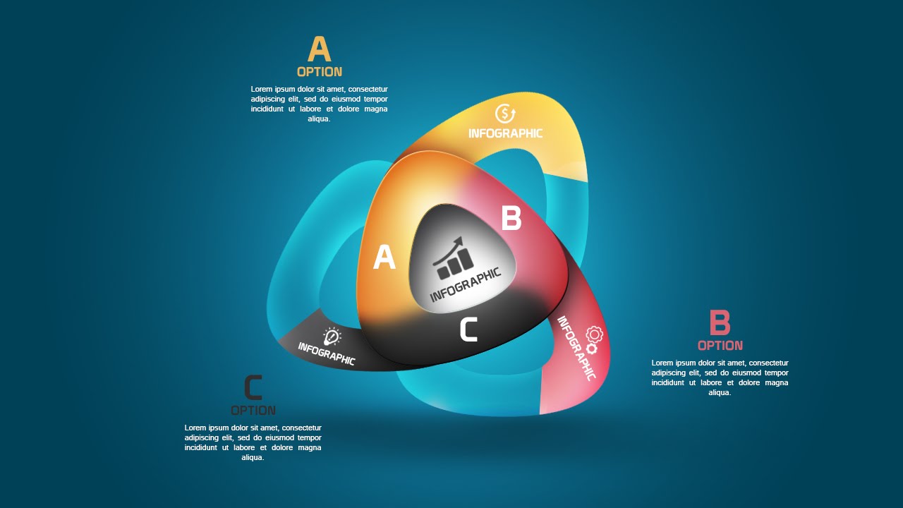 Photoshop Tutorial Graphic Design Infographic Abstract Rounded Triangles