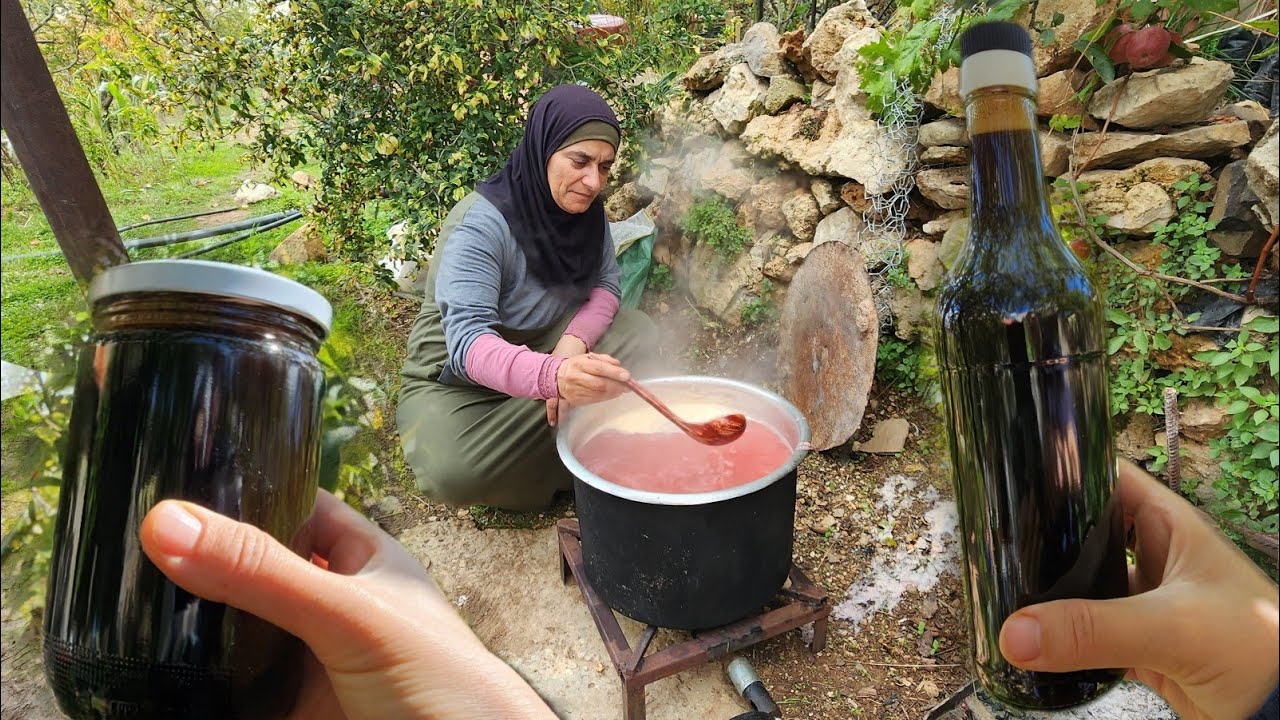 دبس الرمان الأصلي🔥تحضير مونة ٧٠ كيلو رمان لبناني🔥رمان صافي بدون أي إضافات❤️
