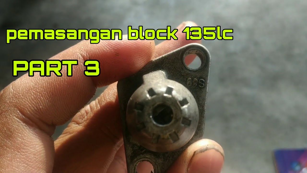 pemasangan block 135lc PART 3 | auto tensioner, waterpump, head cover dan radiator