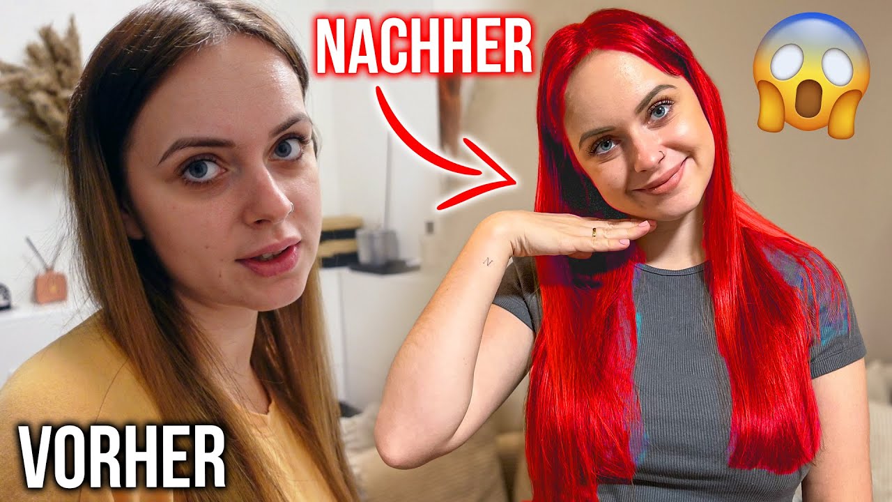 Alena färbt ihre Haare ROT! 😱🧡