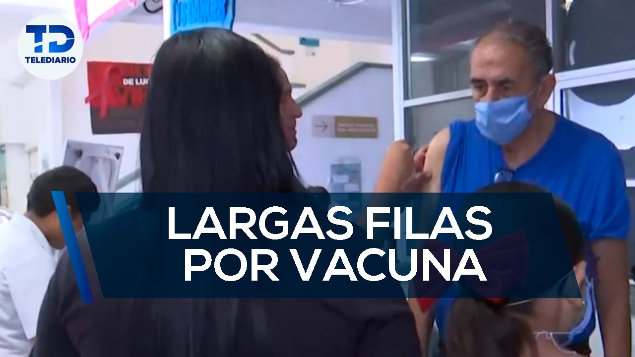 Largas filas por vacuna de sarampión; adultos en pánico