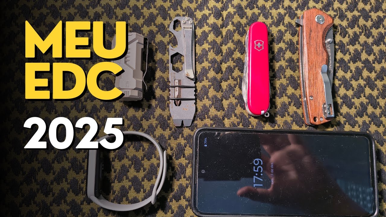 Meu kit EDC 2025. Os equipamentos que mais usei neste ano. #Everydaycarry.