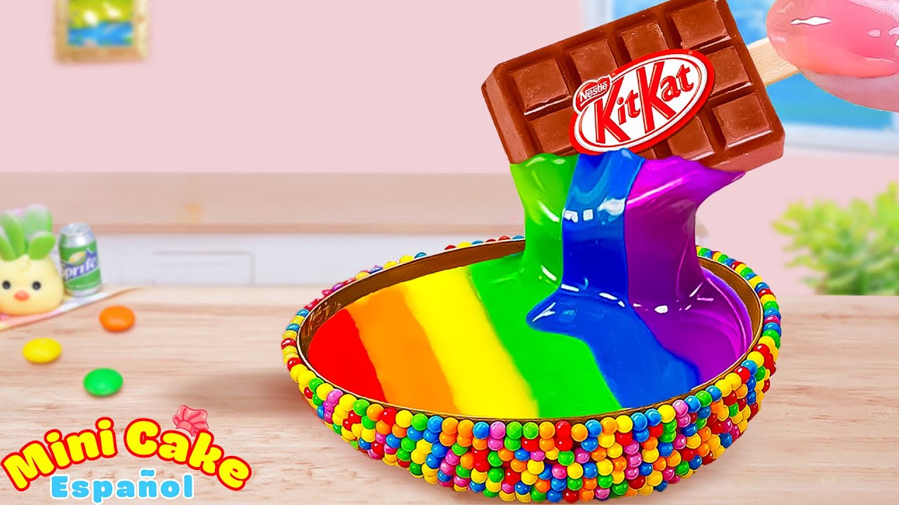 Mini Pastel de OREO Arcoiris🌈Cómo Hacer un Dulce Pastel de Chocolate Oreo en Miniatura💕Mini Cake ESP