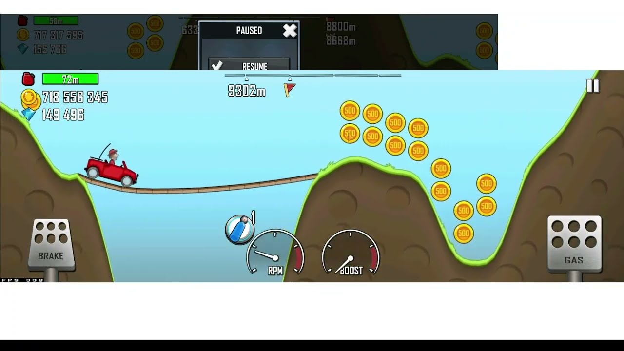 Hill Climb Racing: 10308m Hill Climber Countryside SHOWCASE