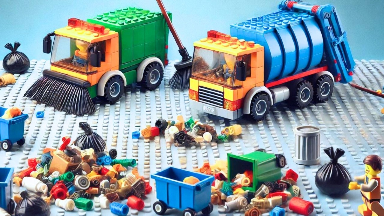 2 Ways To Build AMAZING LEGO Brick Garbage Truck To Clean The Beach | Lego Auto Tech Hack