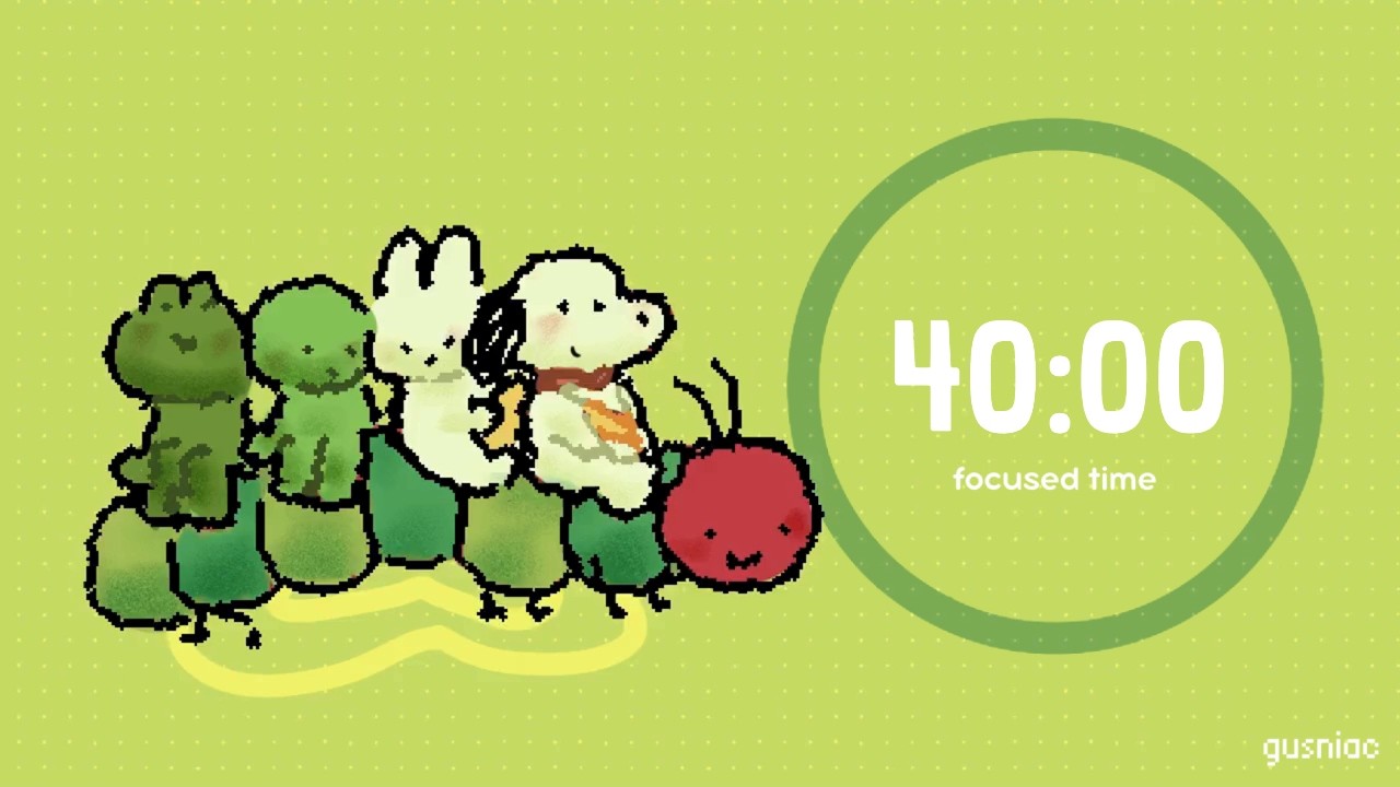 Study With Me | Pomodoro Timer 40/10 x4 | Bugs, Upbeat Jazz No Mid Ads