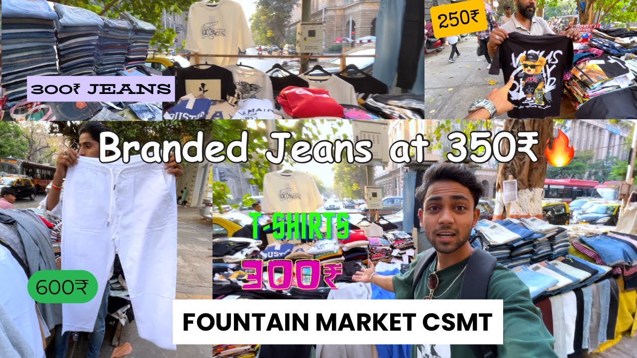 Branded Jeans Starting just 350₹ Only😱|| Cheapest street shopping place in mumbai || Fountain Market