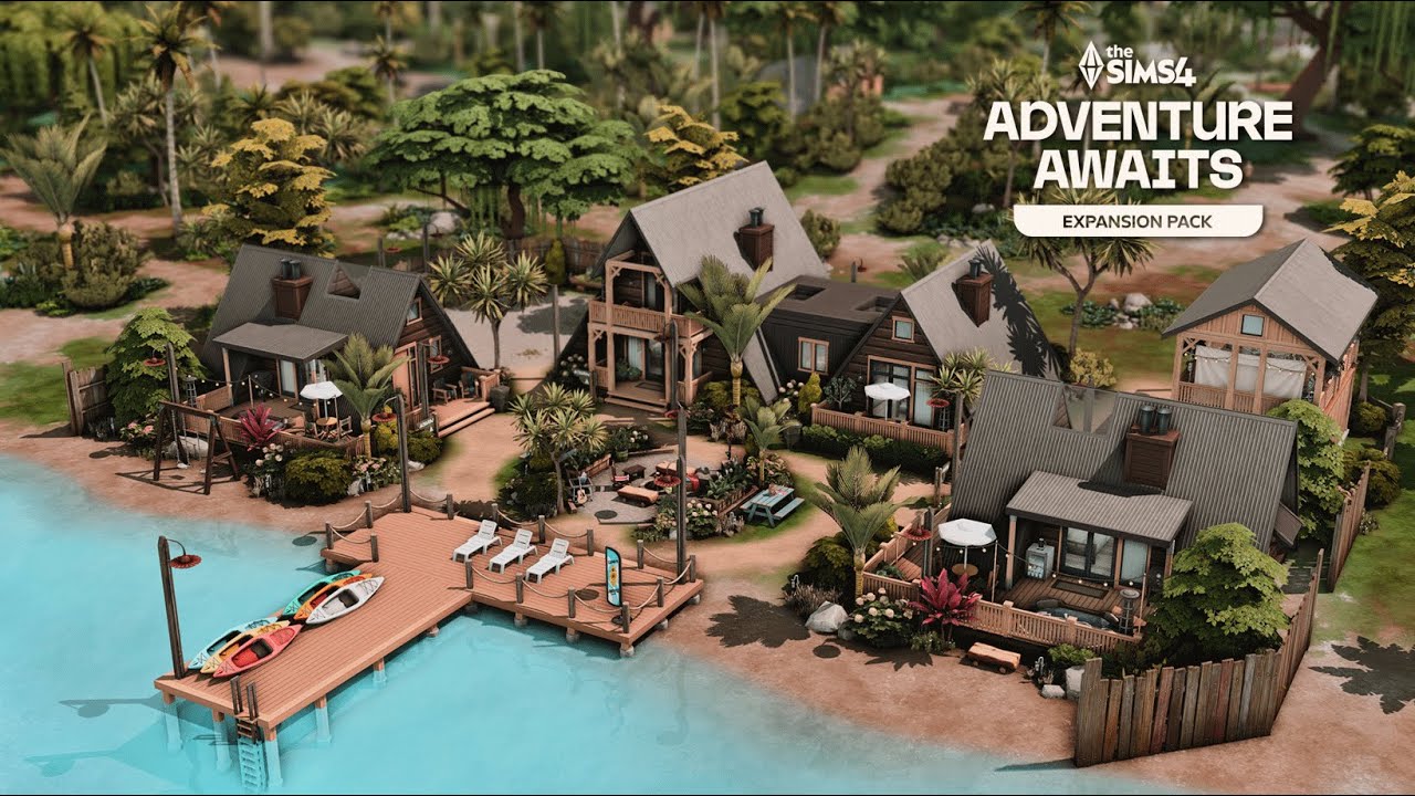 Участок для глэмпинга в Сидар-Шор 🏕️ | The Sims 4 Adventure Awaits Speed ​​Building (без CC)