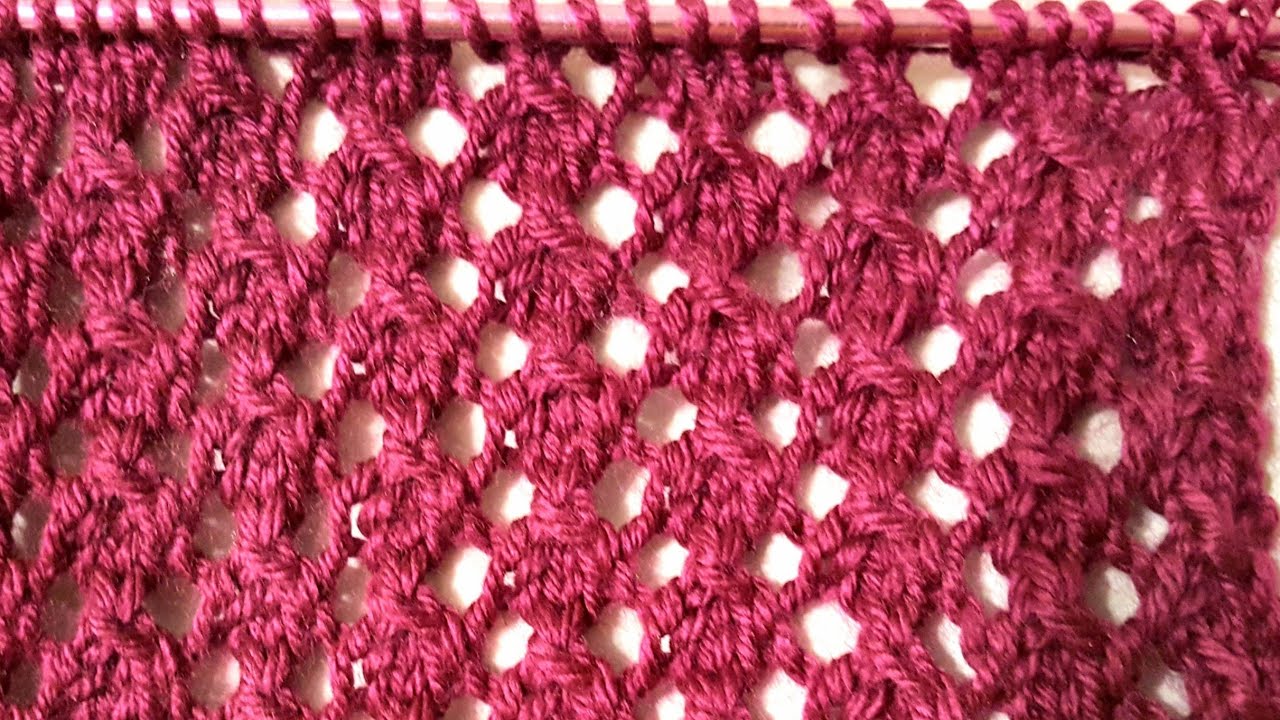 Little diamonds (or small leaf) lace: a Knittycat's Knits tutorial