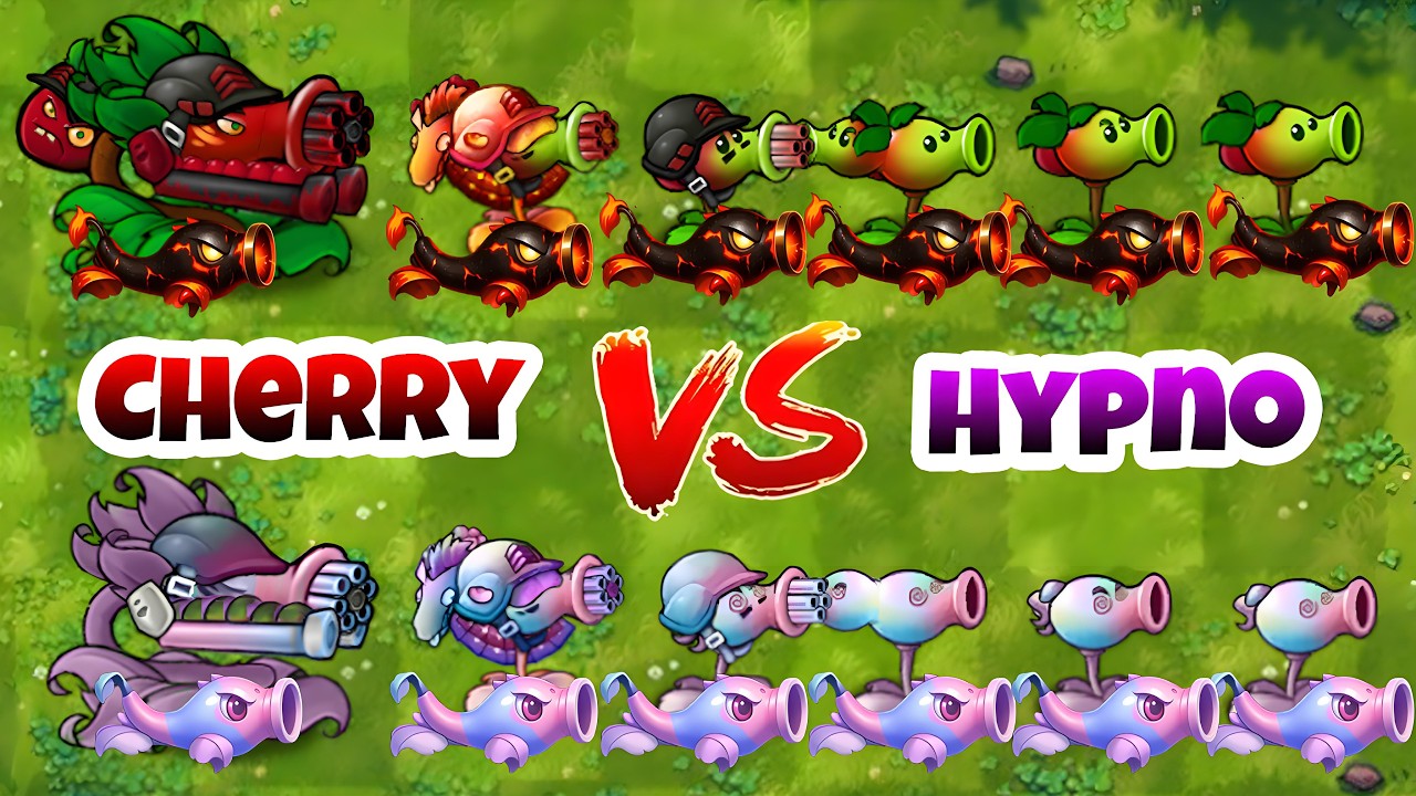 PvZ Fusion 3.4 Challenge | Team Cherry vs Team Hypno Battle